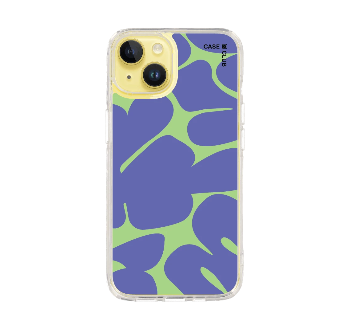 purple & green leaf pattern